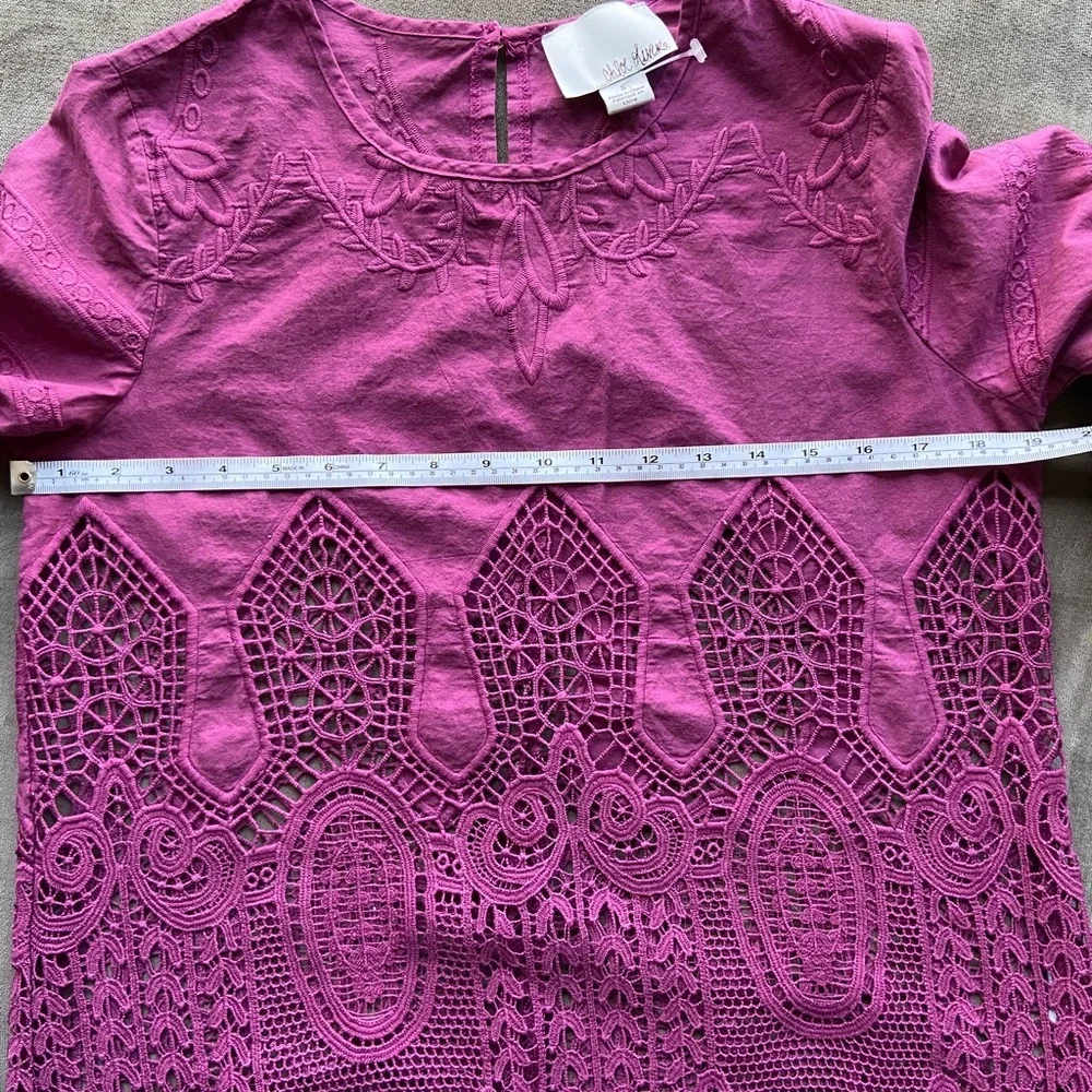 Anthropologie Chloe Oliver Embroidered Top